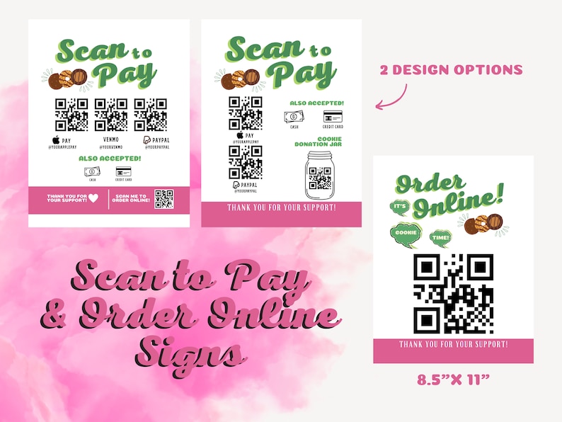 2024 LBB and ABC Girl Scout Cookie Signs and Forms, Editable and Printable Cookie Booth Sales Flyers, Lanyard Cookie Math Price Menu image 5