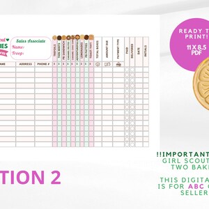 Girl Scout 2024 Order Form, ABC Cookie Price List, Editable & Printable ... image.