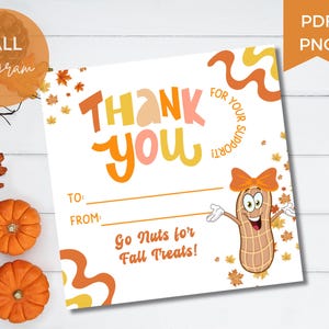 2024 Girl Scout Fall Produkt Danke-Karte & Cookie Lieferung Tag - Printable