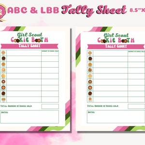 2024 LBB and ABC Girl Scout Cookie Signs and Forms, Editable and Printable Cookie Booth Sales Flyers, Lanyard Cookie Math Price Menu image 6