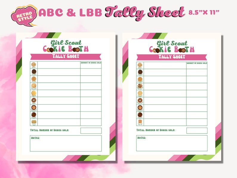 2024 LBB and ABC Girl Scout Cookie Signs and Forms, Editable and Printable Cookie Booth Sales Flyers, Lanyard Cookie Math Price Menu image 6