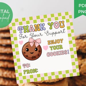 Girl Scout Cookie Dankeskarte, druckbare LBB ABC Lieferung Cookie Verkaufsanhänger