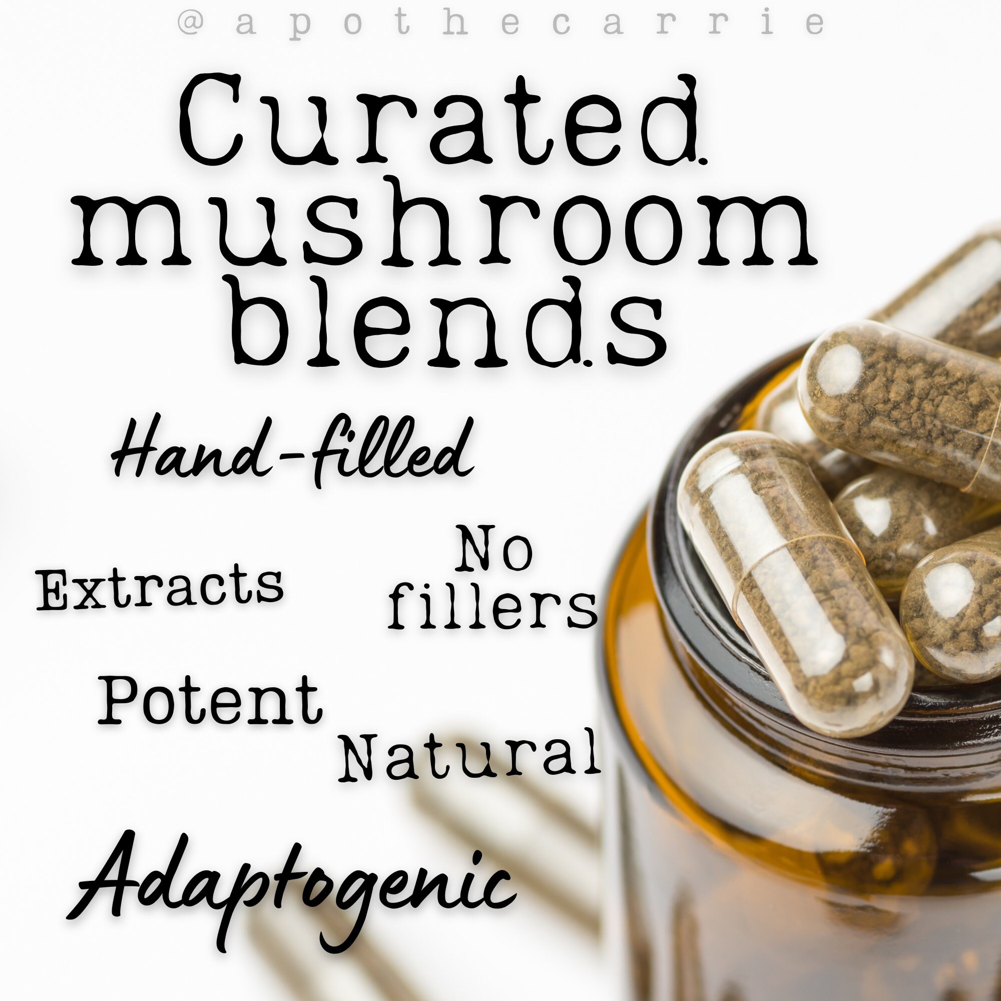 FC Handfilled Curated Medicinal Mushroom Blend Potent Capsules Turkey