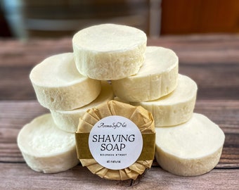 NATURAL SHAVING SOAP Puck | Shaving Puck Refill | Shave Soap Bar | Shaving Puck | Men Shaving Soap | Traditional Shaving Soap | Gift Father