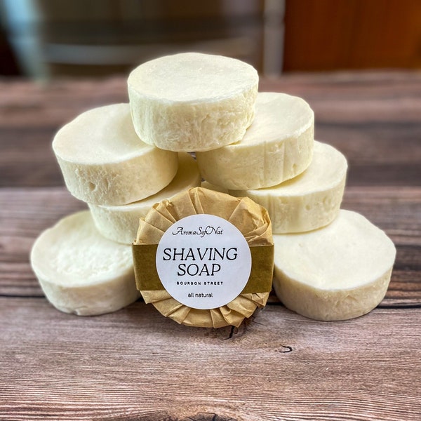 NATURAL SHAVING SOAP Puck | Shaving Puck Refill | Shave Soap Bar | Shaving Puck | Men Shaving Soap | Traditional Shaving Soap | Gift Father