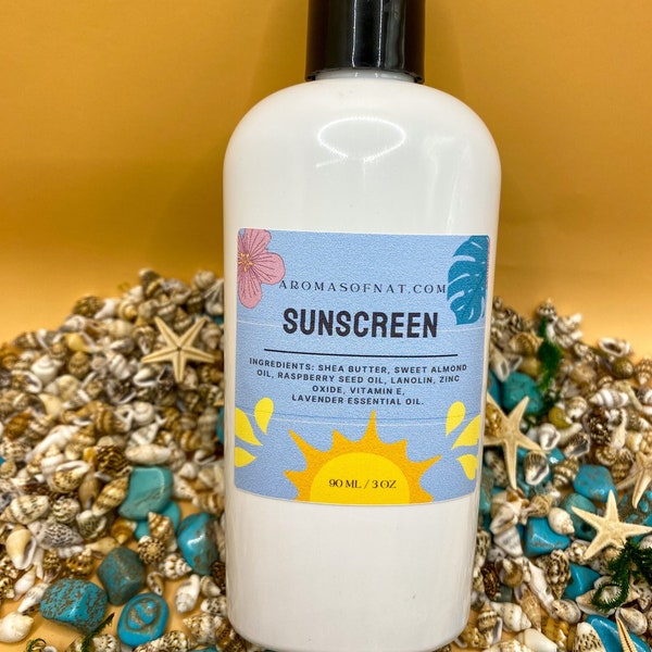 100% NATURAL Sunscreen with Zinc and Raspberry Seed Oil | NO chemicals | SPF 35 | Tanning Oil | After Sun Gel | After Sun Body Butter Lotion
