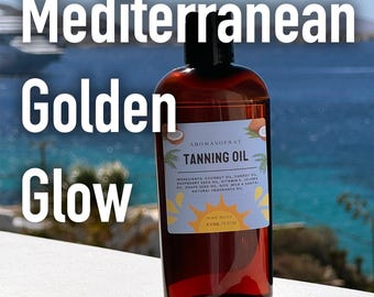 Natural Tanning Oil with Carrot Oil and Raspberry Seed Oil | Organic Sun Oil Natural Sunblock Beach | Sun Kissed Skin | Beach Essentials |