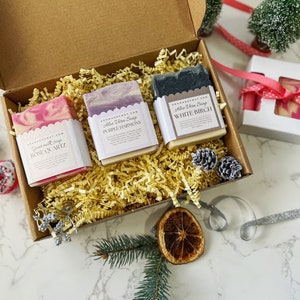 Soap Gift Box | Handmade Soap Gift Box Pick Your Own Soap Scent | Personalized Organic Soap Box | Valentines Gift Set | Gift For Her Verity