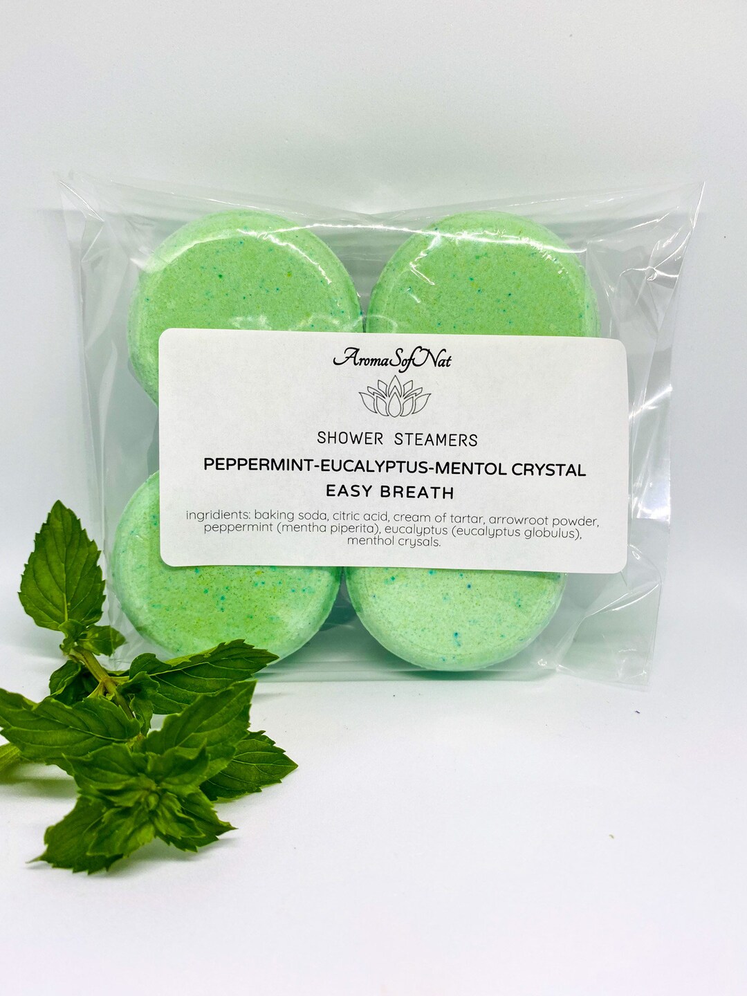 Shower STEAMERS MENTHOL Crystal Shower BOMBS Natural Scented Sinuses