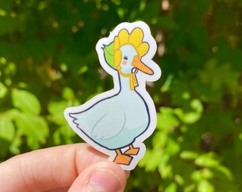 flower hat duck sticker