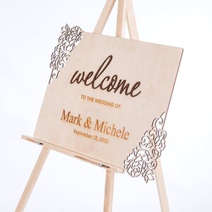 Wedding Sign Wood, Custom Wedding Reception and Welcome Sign Modern, Welcome to our Wedding Sign, Wedding Welcome Sign, Wood Wedding Sign