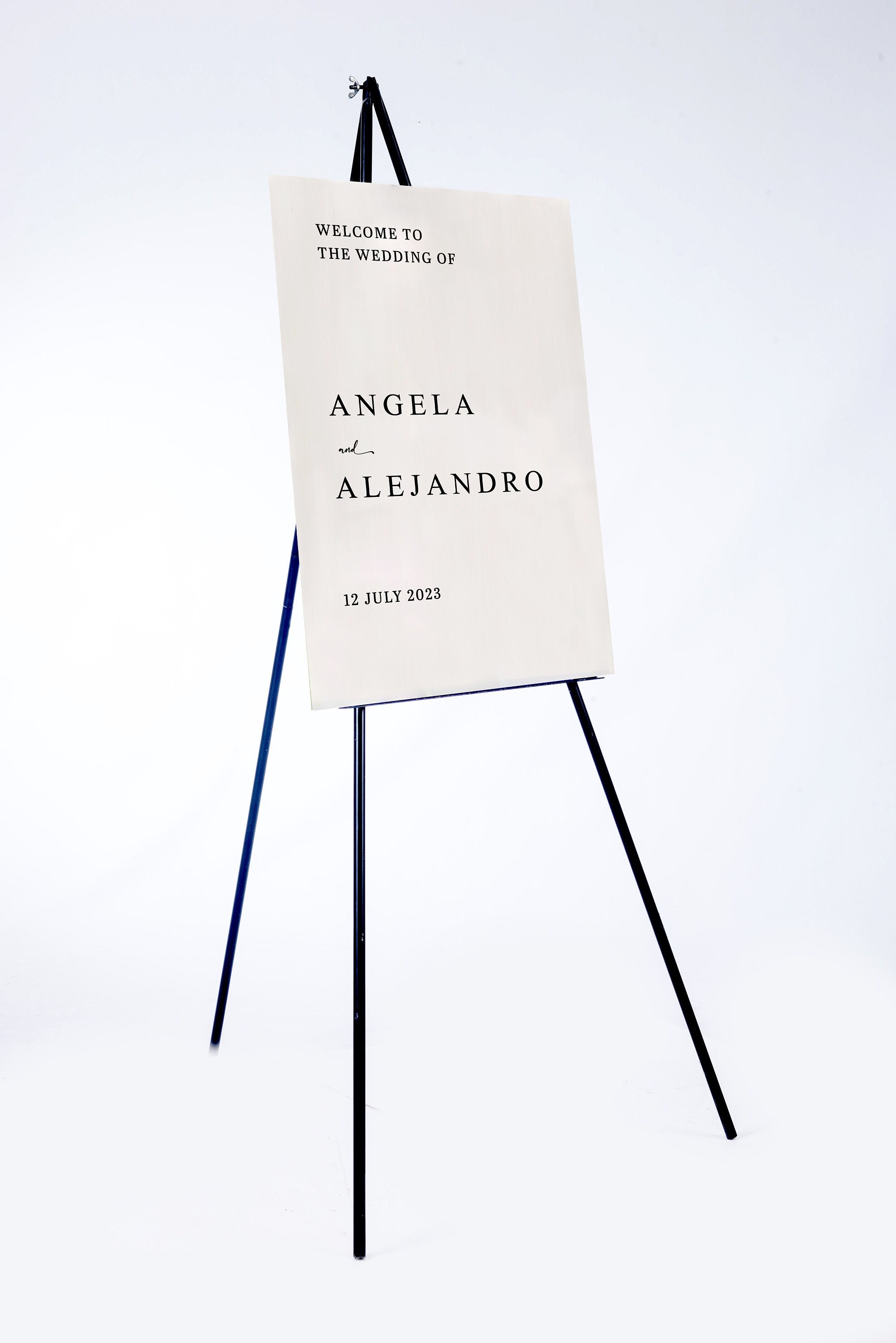 Black and White Foamex Board Wedding Signs Printed With Stand, Foamex