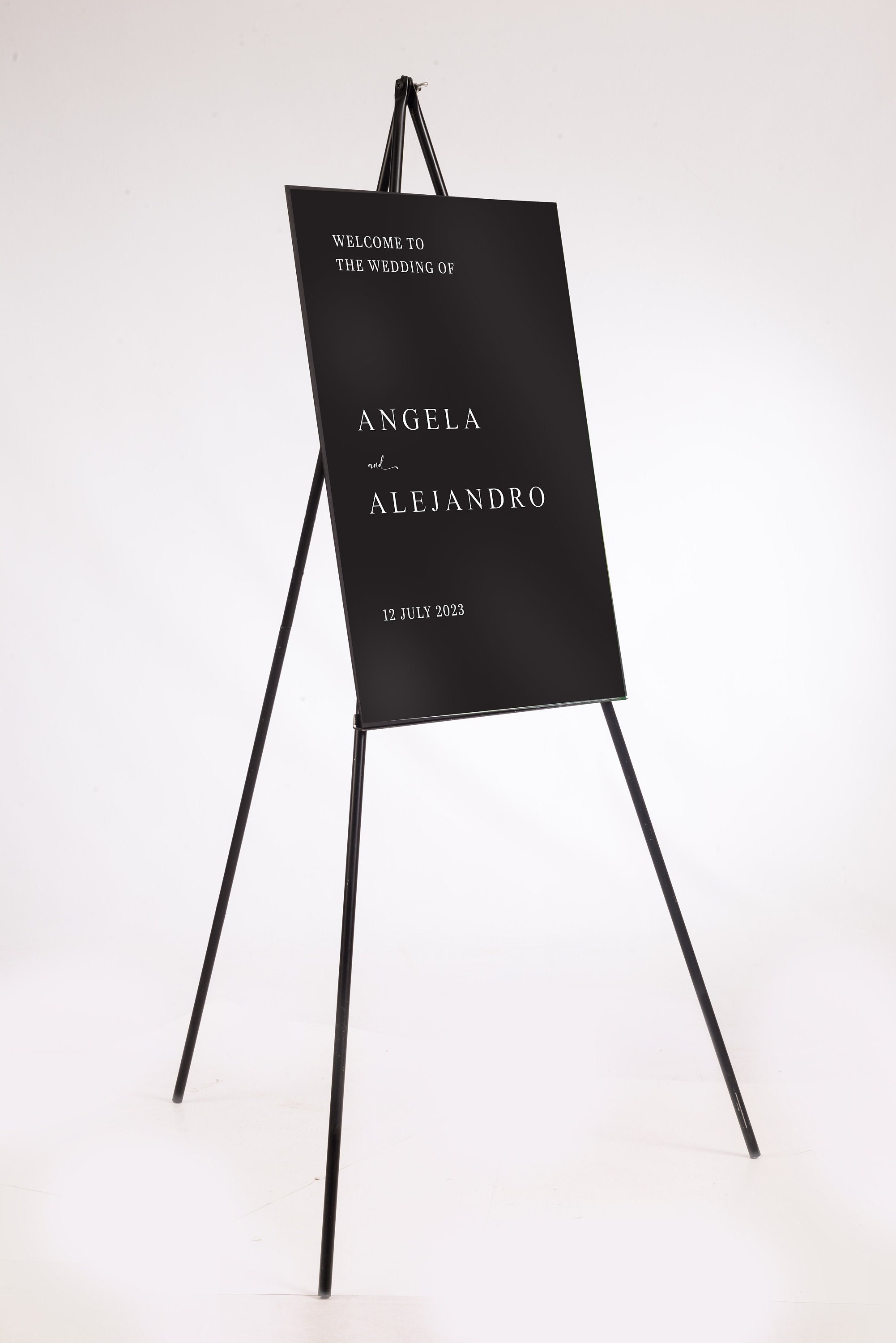 Black and White Foamex Board Wedding Signs Printed With Stand, Foamex