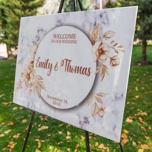Foamex Board  Wedding Signs Printed with Stand,l Foamex Board Print Welcome Sign, White Wedding Sign, Custom Wedding Sign