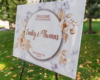 Foamex Board  Wedding Signs Printed with Stand,l Foamex Board Print Welcome Sign, White Wedding Sign, Custom Wedding Sign