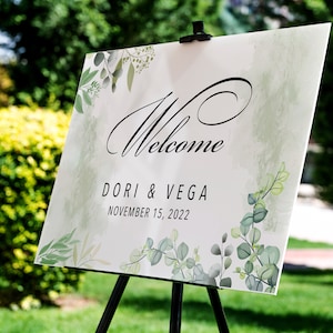 Foamex Board  Wedding Signs Printed with Stand,l Foamex Board Print Welcome Sign, White Wedding Sign, Custom Wedding Sign