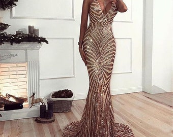 plus size gold gown