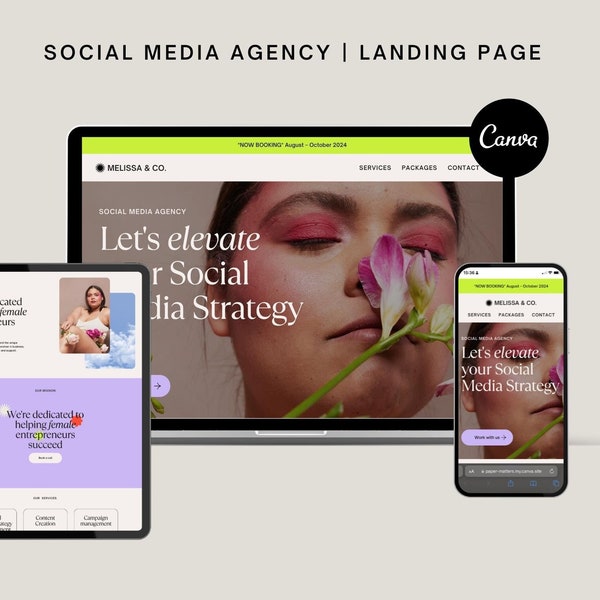 Virtual Assistant Website Template Canva Canva Website Done for You