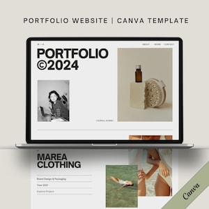 Modelo de Portfólio para Designers, Portfólio de Design Gráfico, Currículo Criativo, Tema de Portfólio de Design de UX e UI | Modelo de Site Canva