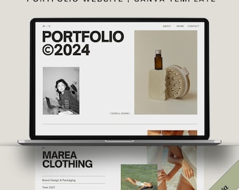 Portfolio Website Template for Designers, Graphic Design Portfolio, Creative Resume, UX UI Design Portfolio Theme | Canva Website Template
