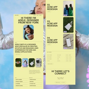 Y2K Canva Website Template, Gen-Z Designer Portfolio (Digital Download) image 3