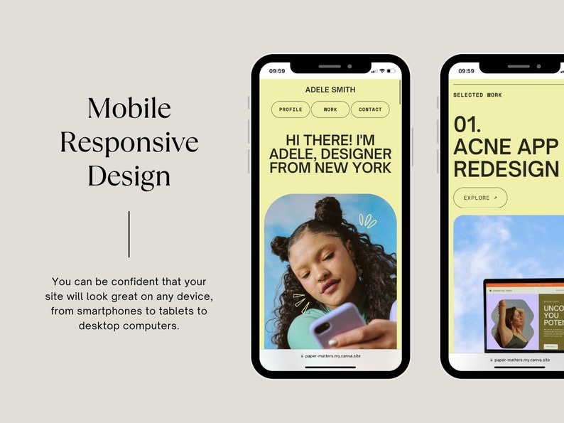 Y2K Canva Website Template, Gen-Z Designer Portfolio (Digital Download) image 6