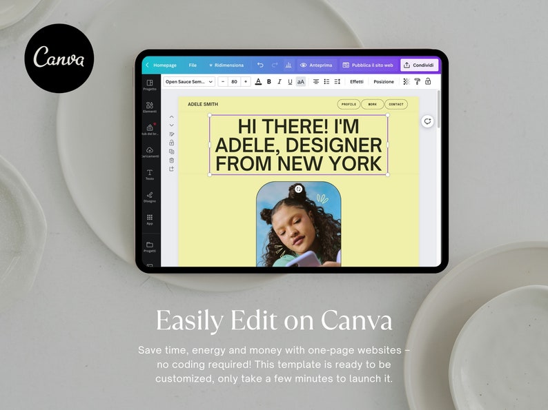 Y2K Canva Website Template, Gen-Z Designer Portfolio (Digital Download) image 8