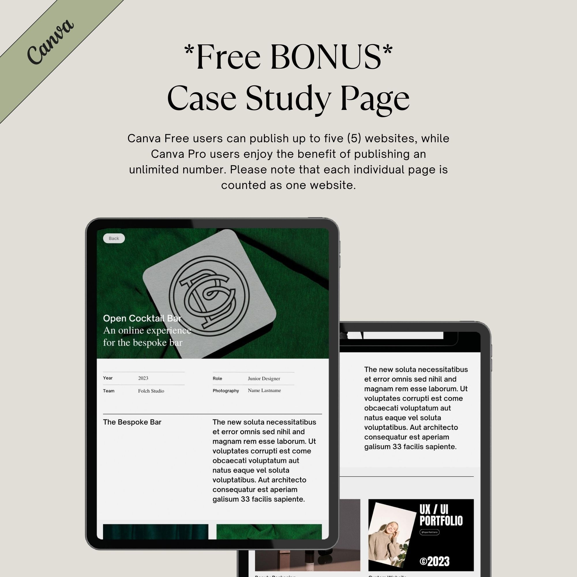 Designer Portfolio Website Canva Template, Creative Resume - Etsy