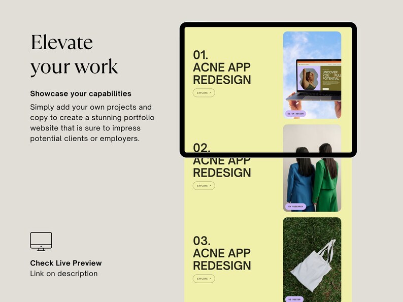 Y2K Canva Website Template, Gen-Z Designer Portfolio (Digital Download) image 5
