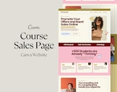 Canva Sales Page, Canva Website Template | Coaching, Course Creator, Sales Funnels, Landing Pages, Coaches, Marketing, Retro Website Theme