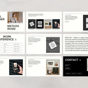 Szablon witryny internetowej portfolio dla projektantów i freelancerów, minimalistyczne portfolio projektowe, kreatywne portfolio projektowe, witryna internetowa Canva zdjęcie 3