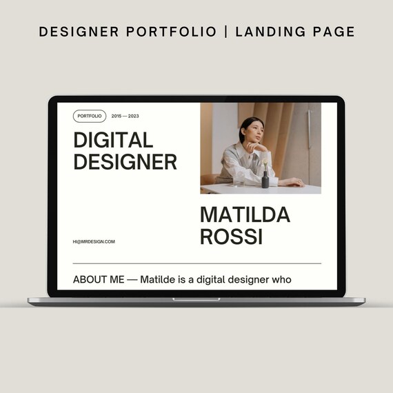 Portfolio Website Template for Designers and Freelancers, Minimal Design Portfolio, Creative Design Portfolio, Canva Website