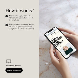 Canva-webbmall för sociala mediebyråer, landningssida för sociala medieansvariga, portfoliomall för marknadsföringsbyråer, webbplats med en sida bild 8