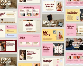 Modelo de apresentação para webinar no Canva | Apresentação com estética retrô, slides para masterclass, apresentação para criação de cursos, workshop para coaches de negócios