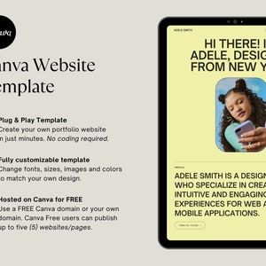 Y2K Canva Website Template, Gen-Z Designer Portfolio (Digital Download) image 7