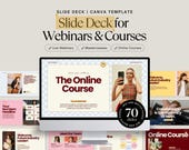 Canva Presentation Template | Webinar Slide Deck, Course Creator, Masterclass Slides, Business Coach, Pitch Deck, Workshops, Aesthetic Retro