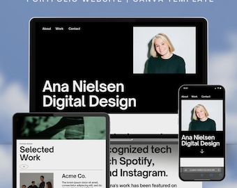 Portfolio Website Template for Designers and Freelancers, Minimal Design Portfolio, Creative Design Portfolio | Canva Website Templates