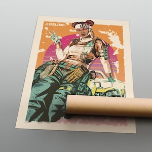 Apex Legends Lifeline Poster, Apex Legends Poster, Lifeline Apex Legends Print, Gaming Wall Art, Game Room Decor, Geek Gamer Gift