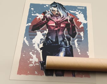 Fade Valorant Art Print: Enhanced Matte Fine Art Paper Poster