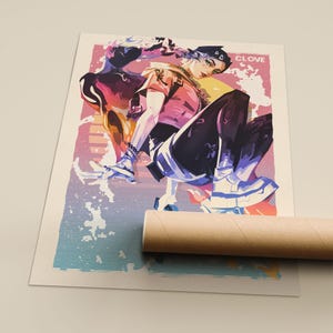 クローブ・ヴァロラントポスター、ヴァロラント・クローブアートプリント、ヴァロラント・ウォールアート、ヴァロラントゲーマーへのギフト、ゲームポスター、ゲームルームの壁飾り