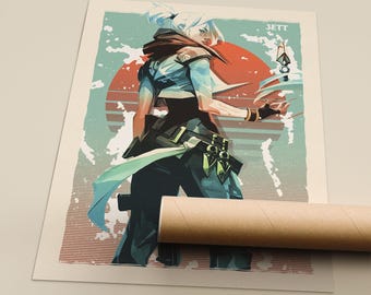 Jett Valorant Art Print: Enhanced Matte Fine Art Paper Poster