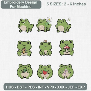 Mini Groda Broderi Ikoner Bundle, Maskinbroderifiler (DST, PES)
