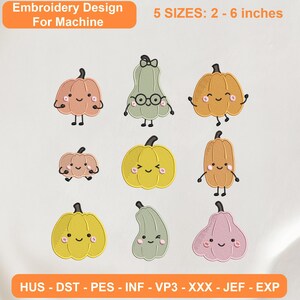 Pumpkin Stick Figure Embroidery Bundle, Thanksgiving Machine Icons (Digital Download)