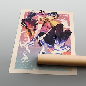 Valorant Clove Poster, Valorant Poster, Clove Valorant Art Print, Valorant Gaming Wall Art, Game Room Decor, Geek Gamer Gift