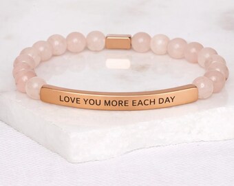 Love You More Each Day - Rose Quartz