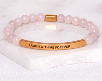Laugh With Me Forever - Pink Jade Crystal