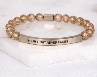 Your Light Never Fades - Silver Champagne Crystal
