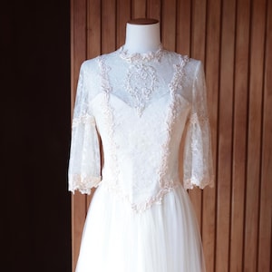 Vintage Tea Dyed Lace Dress
