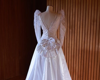 1990's satin and lace gown