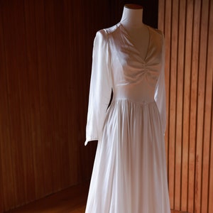 1940's Silk satin gown with slip
